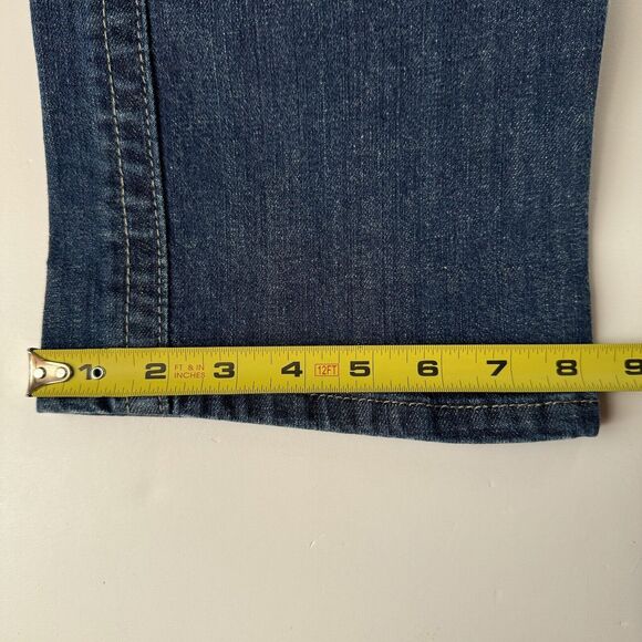 Calvin Klein Womens LEAN BOOTCUT Jeans Size 6 Blue Dark Wash Stretch Denim - Picture 9 of 16